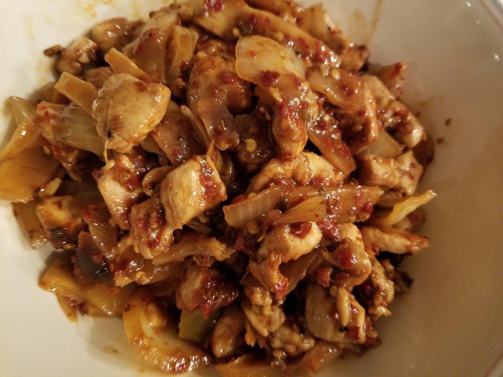 Kung Pao Chicken · Sauteed with onions, bamboo shoots, green bell peppers, scorched hot peppers, minced garlic and ginger, and roasted peanuts in a hot bean sauce. A local favorite! Hot and spicy. 