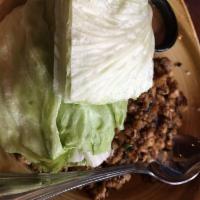 Chicken Lettuce Wrap · Mushrooms, green onions, water chestnuts, crispy rice sticks, lettuce cups