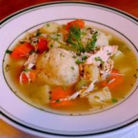 Matzo Ball Soup · Chicken, vegetables