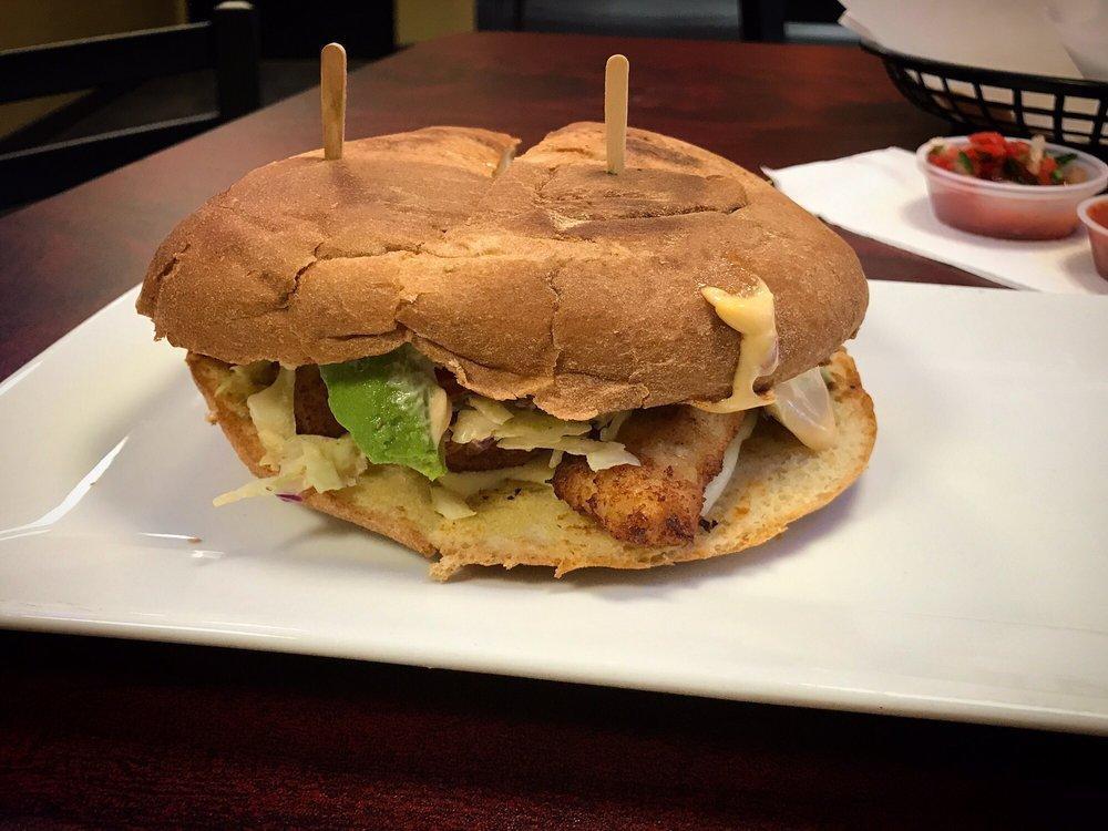 Torta · Your choice of meat, Monterey cheese, lettuce, beans, tomato, mayo and jalapenos.