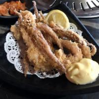 Golden Fried Calamari. · 