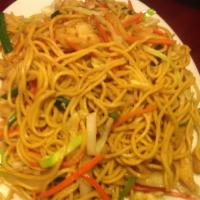 Chicken Chow Mein · Stir fried wheat noodles with vegetables.