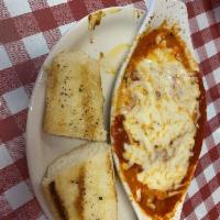 Lasagna · We make our own lasagna with meatsauce. Served with Garlic Knots