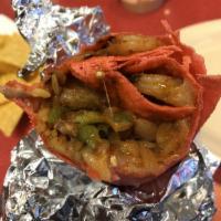 Shrimp Fajitas Burrito · 