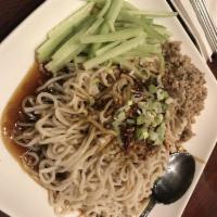 House Special Sichuan Cold Noodles · Minced pork or shredded chicken with cucumbers, topped with house made 10 spices (choice of ...
