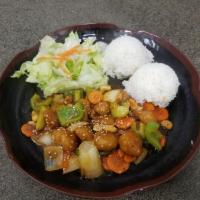 Orange Chicken · Bowl - Served with Rice
Plate - Served with Rice and Spring mixed Salad