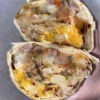 Colorado Burrito · Chopped steak, potatoes, pico de gallo and cheese.