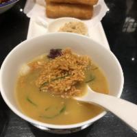 Seafood Crispy Rice Soup · 