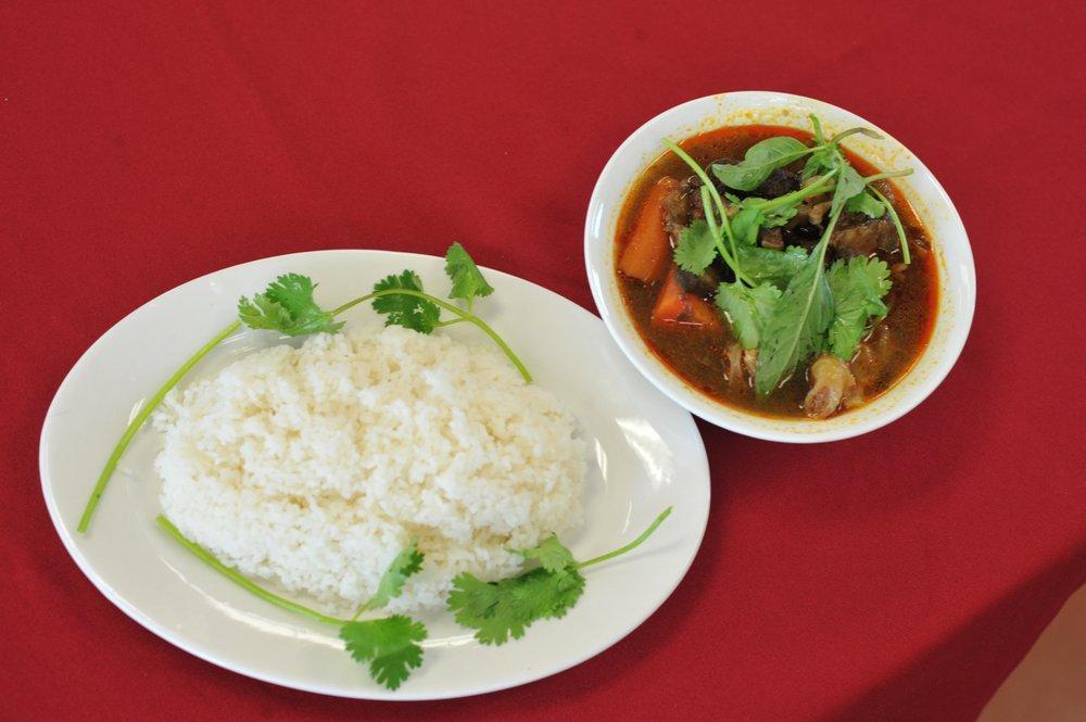 Beef Stew · Comes with rice or egg noodle. Hue tieu hoac mi bo kho.