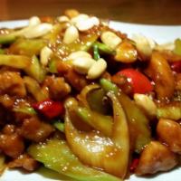 Kung Pao Chicken · Contains peanuts. Spicy.