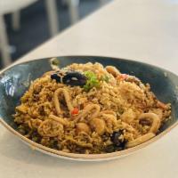 Chaufa Style Seafood Rice / Arroz Chaufa De Mariscos · 