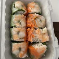 Spring Rolls · Shrimp and pork or vegetable. Vegetarian option 