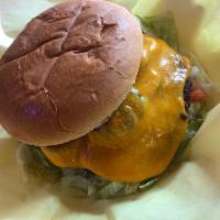 Flaming Jalepeno Cheddar Burger · 
