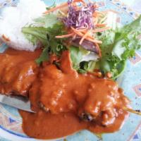 Chicken Satay with Veggie Roll Lunch · 