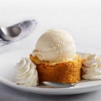 Butter Cake · Served warm with house made whipped cream. Vegetarian.