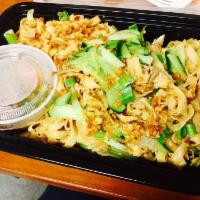 Garlic Noodle · Egg noodles, crisp garlic, broccoli, cucumber and scallions tossed in a special house sauce....