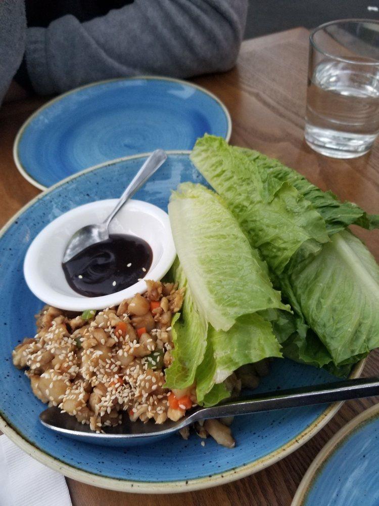Lettuce Wraps · Lettuce wrap with radish, carrots, green bell peppers, mushrooms and water chestnuts with choice of chicken, shrimp or tofu. All tossed in special house sauce. Shrimp available for an additional charge.