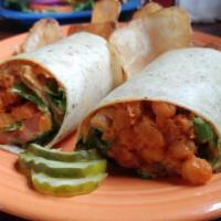 Spicy Roasted Chickpea Wrap · 
