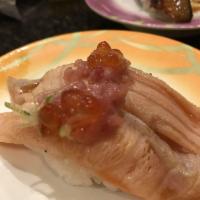 Salmon Belly Special Nigiri · Seared.