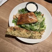 Blackened Salmon Caesar Salad · 