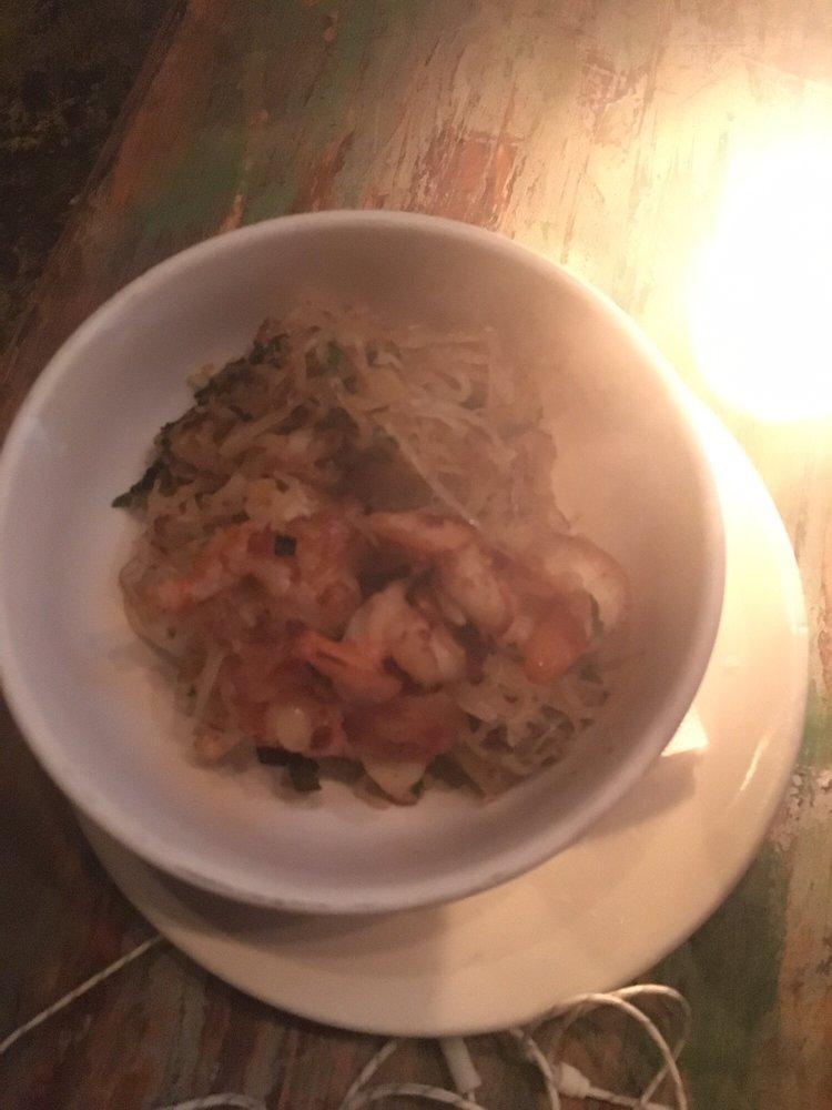 Basil Shrimp · Shrimp tossed with spaghetti squash.