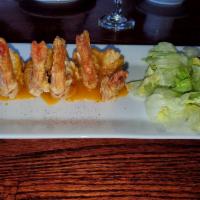 Diamond Shrimp 5ps · crispy fried jumbo shrimp with spicy honey mayo sauce