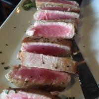 Seared Tuna · Fresh Atlantic tuna grilled or blackened and seared to your liking. Served with teriyaki sau...