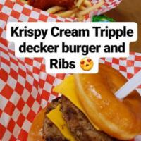 Krispy Cream Tripple Burger · 