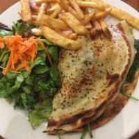 San Francisco Crepe · Fresh or smoked salmon with capers, red onions, spinach, Dijon mustard and dill Havarti chee...