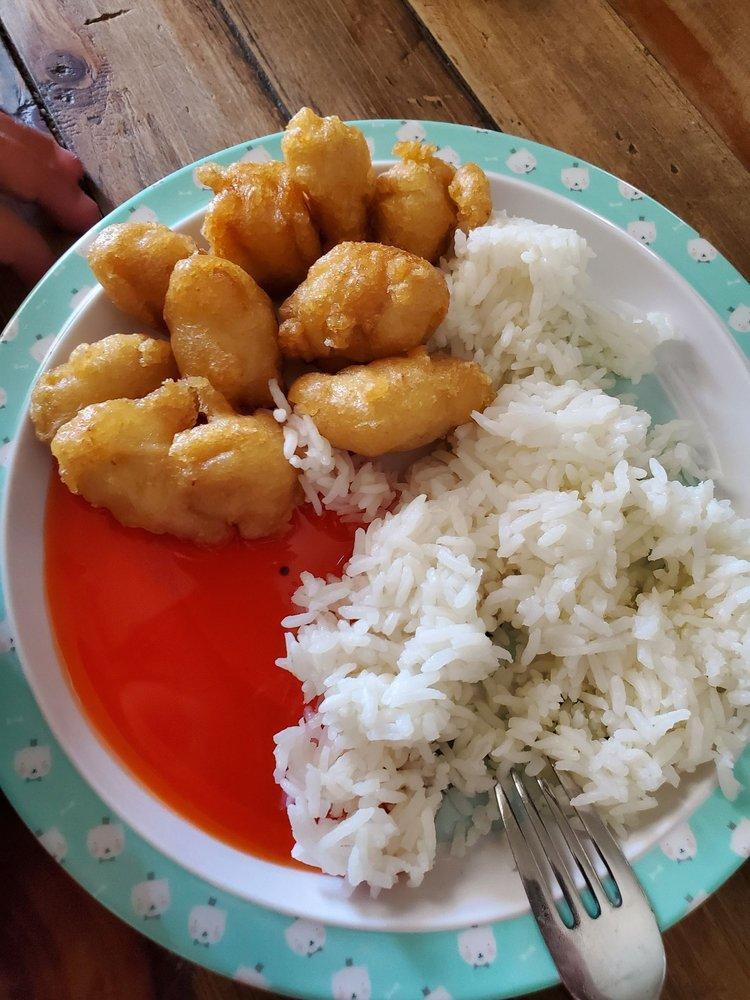 Sweet and Sour Chicken · Crispy white breaded chicken with house sweet sauce.