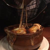 Baked French Onion Soup · Includes Gruyere cheese and crouton.
Requires heating.