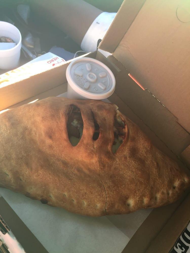 Meat Lovers Calzone · Made with ricotta and Mozzarella cheese. Includes a side of marinara sauce.