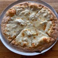 Bianca Pizza · mozzarella, ricotta, parmesan reggiano, baby arugula. 