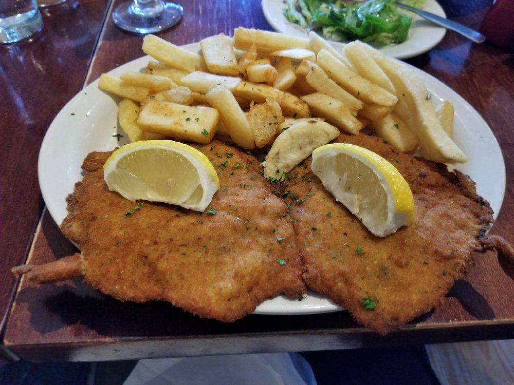 Milanesa · This traditional Argentine entree features the finest cut of tender beef-steak, sauteed with parsley and garlic, then breaded.