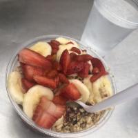 Himalayan Bowl · Acai, granola, strawberry, banana, goji berry and honey.