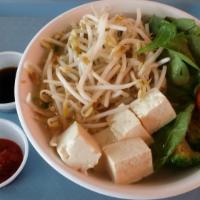 Veggie Tofu Noodle Soup · 
