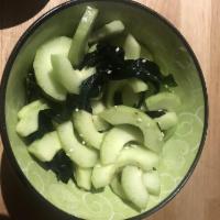 Cucumber Salad · Fresh cucumber and dried seaweed dressed. Served ponzu sauce.