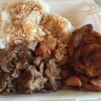 Steak and Chicken Combo Plate · 