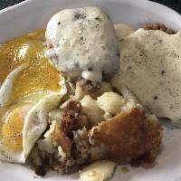 Chicken Fried Steak · Served with homemade gravy. Served with choice of 2 sides and garlic bread.