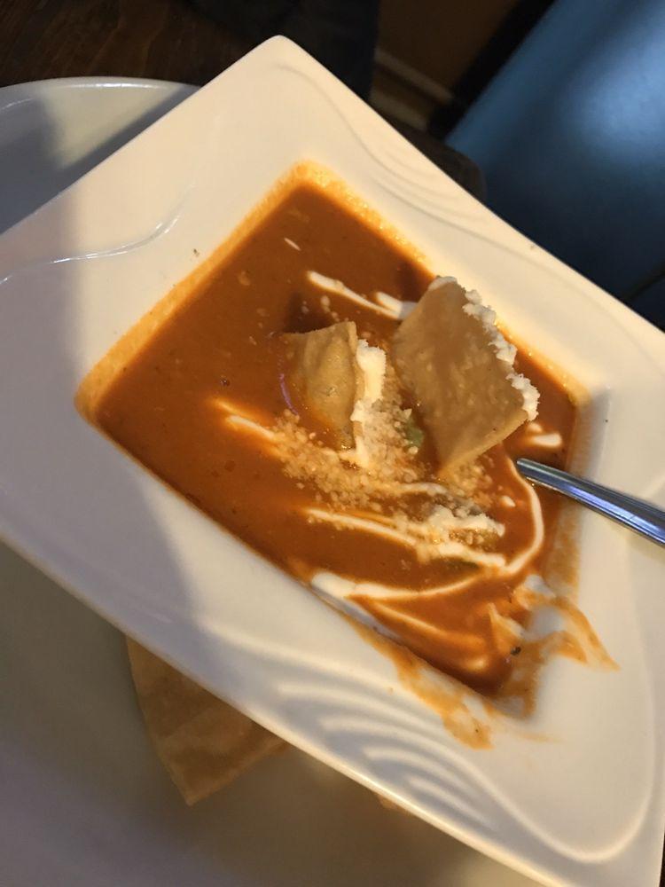 Tortilla Soup · Tomato, chili guajillo, ancho, queso fresco and sour cream.