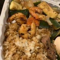 Steak Hibachi · Comes with fried rice, vegetables and white sauce.