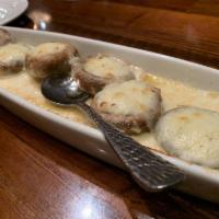 White Cheddar Stuffed Mushrooms · 