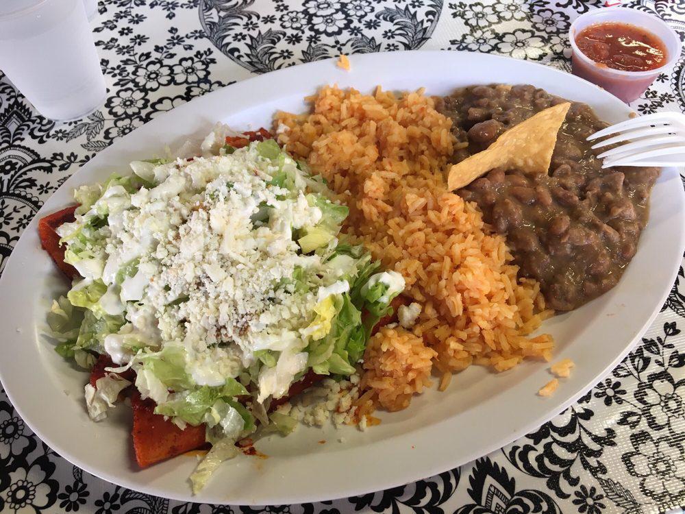 Carne Asada Plato · Our Carne Asada consists of: 6-8 oz. skirt steak topped with fried onions and jalapenos, served with spanish rice, pot beans, and your choice of corn or flour tortillas.