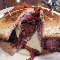 Crest Pastrami Sandwich with Clam Chowder · 