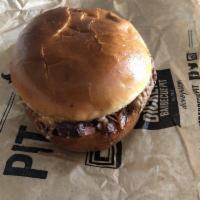 Pulled Pork Sandwich · Our delicious smoked pork on a brioche bun