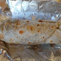 Super Burrito · Meat, cheese, whole beans, rice, sour cream, pico de gallo, salsa, and avocado.