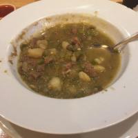 Frank Jr.'s Bowl of Green Chile Stew · A hearty New Mexico Hatch green chile stew cooked with steak, potatoes, served with 1 sopapi...