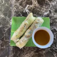 Two Grilled Chicken Spring Rolls · 