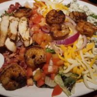 Blackened Shrimp & Chicken Cobb Salad · 