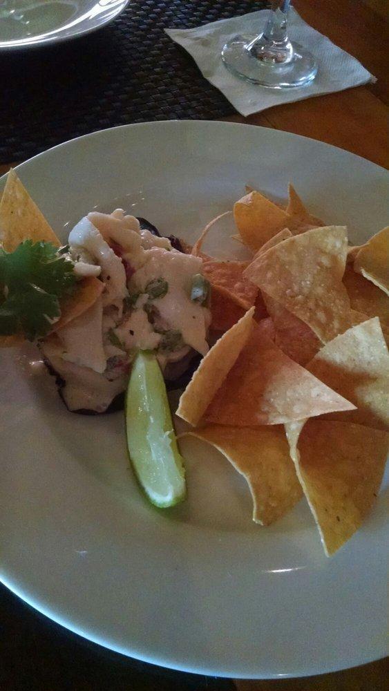 Ceviche · Shrimp, served with corn chips